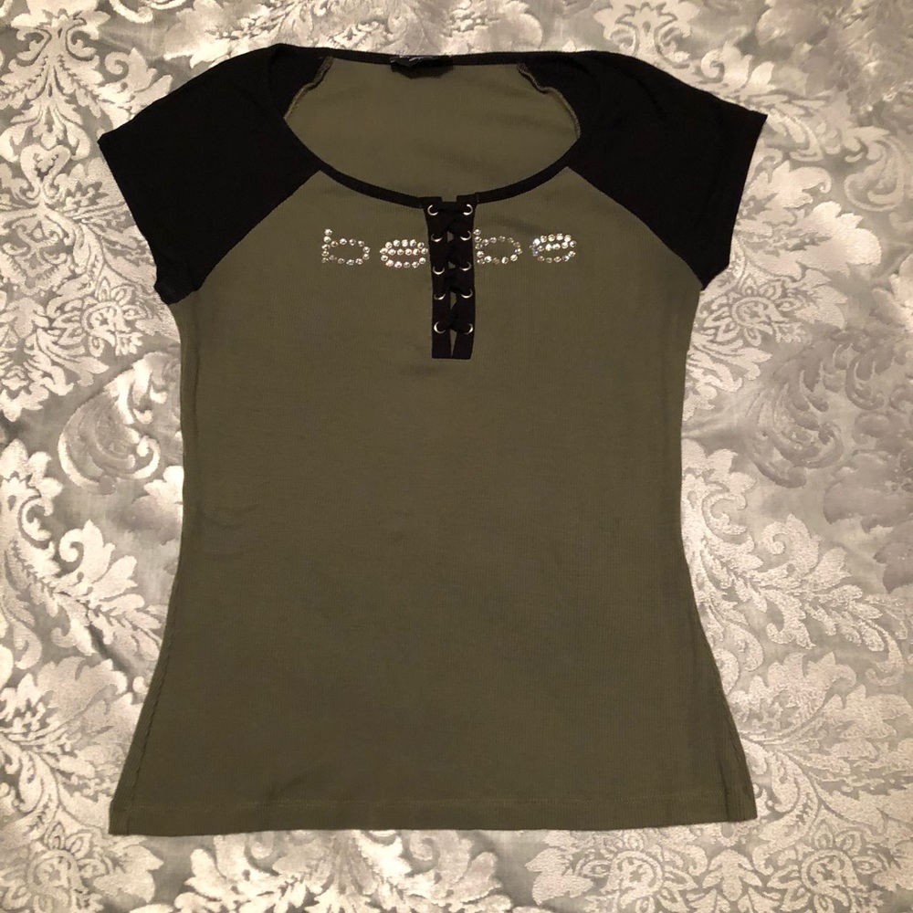 Bebe short sleeve logo top